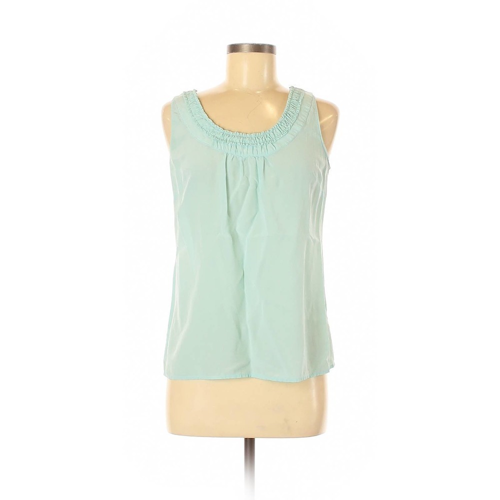 𝅺HALOGEN Sleeveless Silk Top Light Blue  M